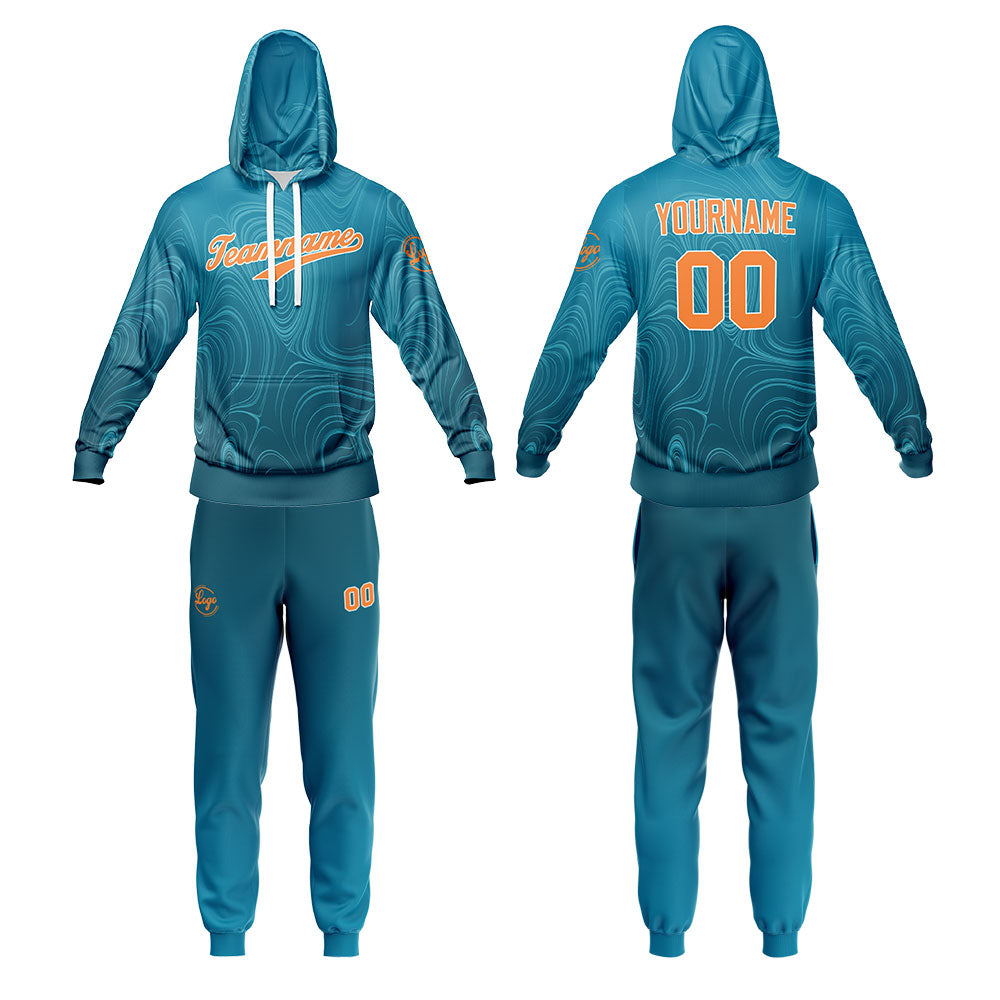 Custom Lake Blue Sweatshirt Hoodie For Men Women Girl Boy Print Your Logo Name Number enthsush