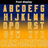 Custom Navy Orange Reversible Gradient Football Jersey Personalized Football Shirts for Men Women  Printed Team Name Number Logo