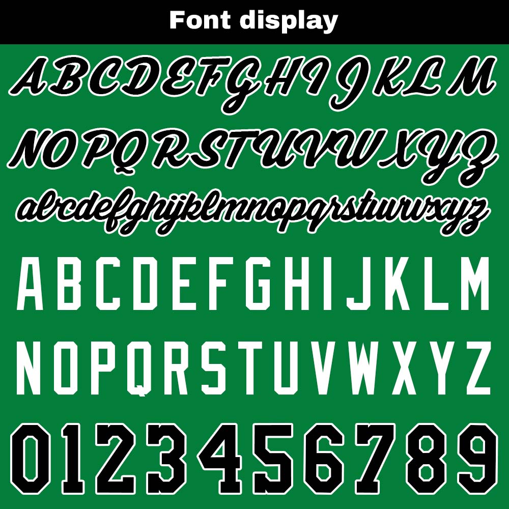 Custom basketball jersey shorts for men and women. Embroidered and printed name, number and logo Green&Black enthsush
