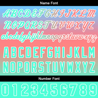 Custom Gradient Hoodie For Man Woman Girl Boy Print Your Logo Name Number Pink Green enthsush