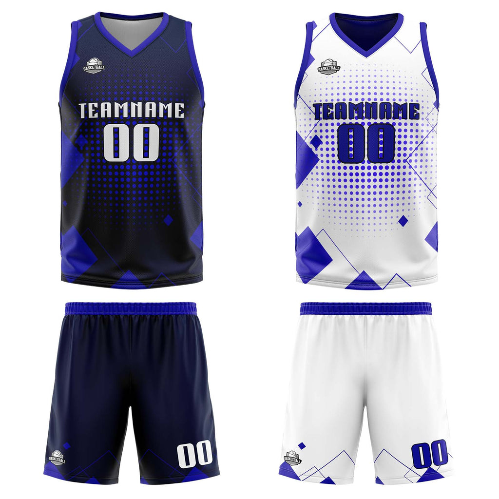 Custom Royal Reversible Basketball Suit for Adults and Kids Personalized Jersey enthsush