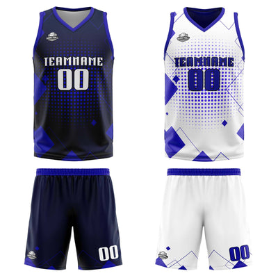 Custom Royal Reversible Basketball Suit for Adults and Kids Personalized Jersey enthsush