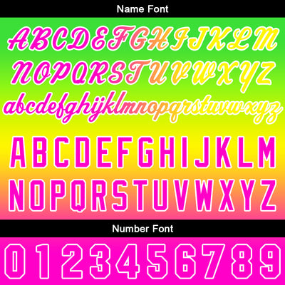Custom Gradient Hoodie For Man Woman Girl Boy Print Your Logo Name Number Green Yellow Pink enthsush