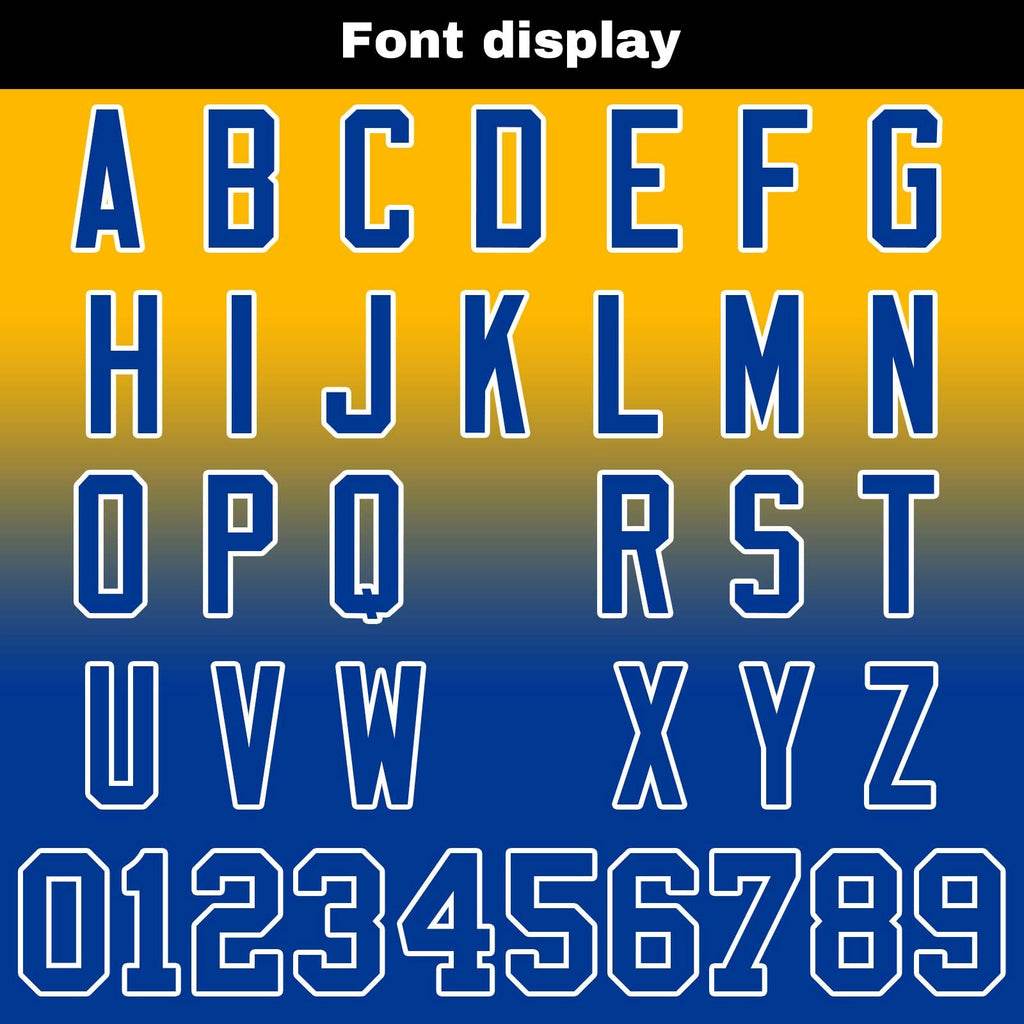 Custom Gradient Hoodie For Man Woman Girl Boy Print Your Logo Name Number Yellow&Blue enthsush