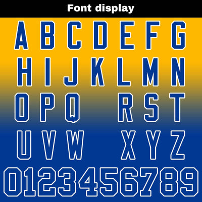 Custom Gradient Hoodie For Man Woman Girl Boy Print Your Logo Name Number Yellow&Blue enthsush