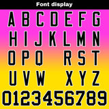 Custom Pink Yellow Reversible Gradient Football Jersey Personalized Football Shirts for Men Women  Printed Team Name Number Logo