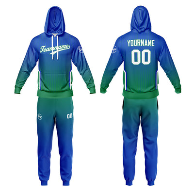 Custom Blue Green Sweatshirt Hoodie For Men Women Girl Boy Print Your Logo Name Number enthsush