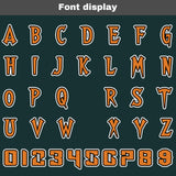 Custom Green Orange Football Jersey Personalized Gradient Football Shirts for Men Printed Team Name Number Logo