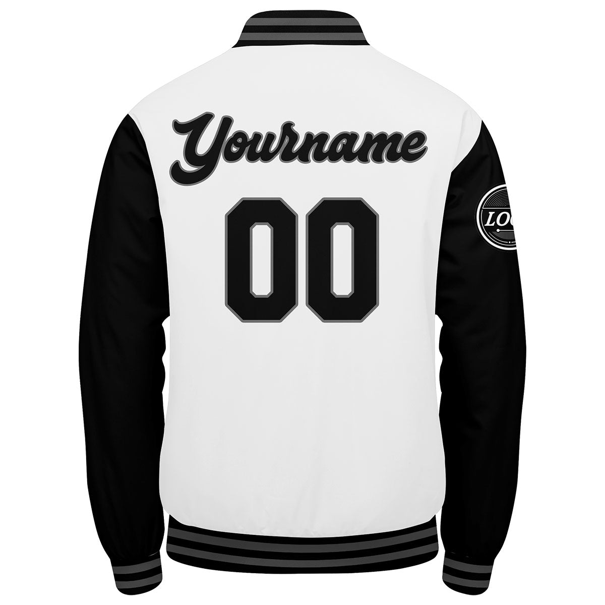 Custom Varsity Jacket Letterman jacket for Men, Women and Youth Black White enthsush