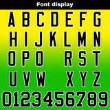 Custom Yellow&Green Gradient Football Jersey Personalized Football Shirts for Men Women  Printed Team Name Number Logo