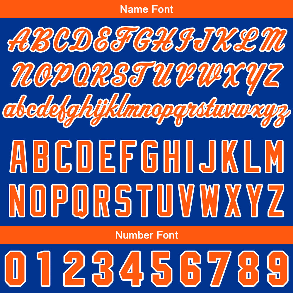 Custom Full Print Design Authentic Baseball Jersey orange-blue enthsush