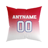 Custom Football Throw Pillow for Men Women Boy Gift Printed Your Personalized Name Number Royal&Red&White