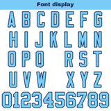 Custom White Light Blue Reversible Gradient Football Jersey Personalized Football Shirts for Men Women  Printed Team Name Number Logo