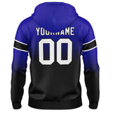 Custom Gradient Hoodie For Man Woman Girl Boy Print Your Logo Name Number Royal&Black