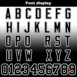 Custom White&Black Gradient Football Jersey Personalized Football Shirts for Men Women  Printed Team Name Number Logo