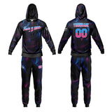 Custom Black Blue Sweatshirt Hoodie For Men Women Girl Boy Print Your Logo Name Number