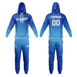 Custom Blue Sweatshirt Hoodie For Men Women Girl Boy Print Your Logo Name Number