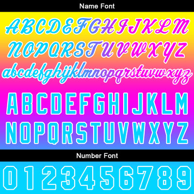 Custom Gradient Hoodie For Man Woman Girl Boy Print Your Logo Name Number Yellowish Purple Blue enthsush