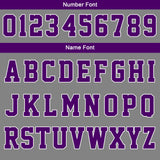 Custom Varsity Jacket Letterman jacket for Men, Women and Youth Grey Purple