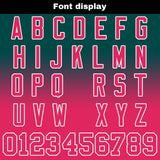 Custom Dark Green Pink Reversible Gradient Football Jersey Personalized Football Shirts for Men Women  Printed Team Name Number Logo