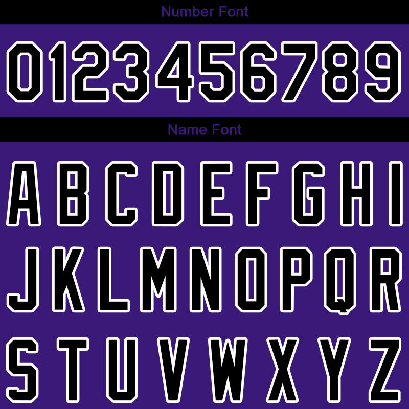Custom Long Sleeve Windbreaker Jackets Uniform Printed Your Logo Name Number Purple-Black-White enthsush