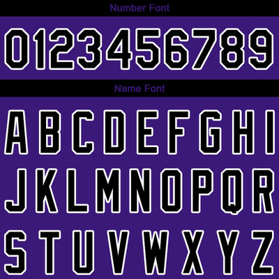 Custom Long Sleeve Windbreaker Jackets Uniform Printed Your Logo Name Number Purple-Black-White enthsush