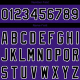 Custom Long Sleeve Windbreaker Jackets Uniform Printed Your Logo Name Number Purple-Black-White