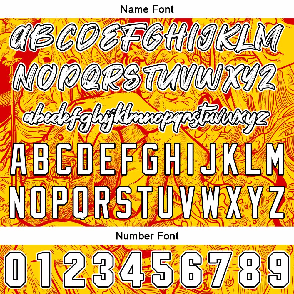 Custom Baseball Uniforms High-Quality for Adult Kids Optimized for Performance Witch-Yellow&Red enthsush