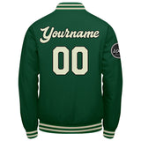 Custom Varsity Jacket Letterman jacket for Men, Women and Youth Green Cream