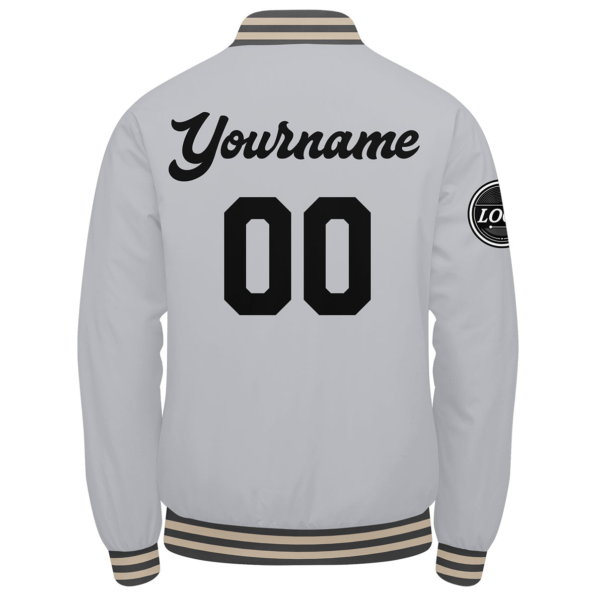 Custom Varsity Jacket Letterman jacket for Men, Women and Youth Grey Black enthsush