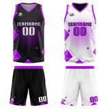 Custom Purple Reversible Basketball Suit for Adults and Kids Personalized Jersey