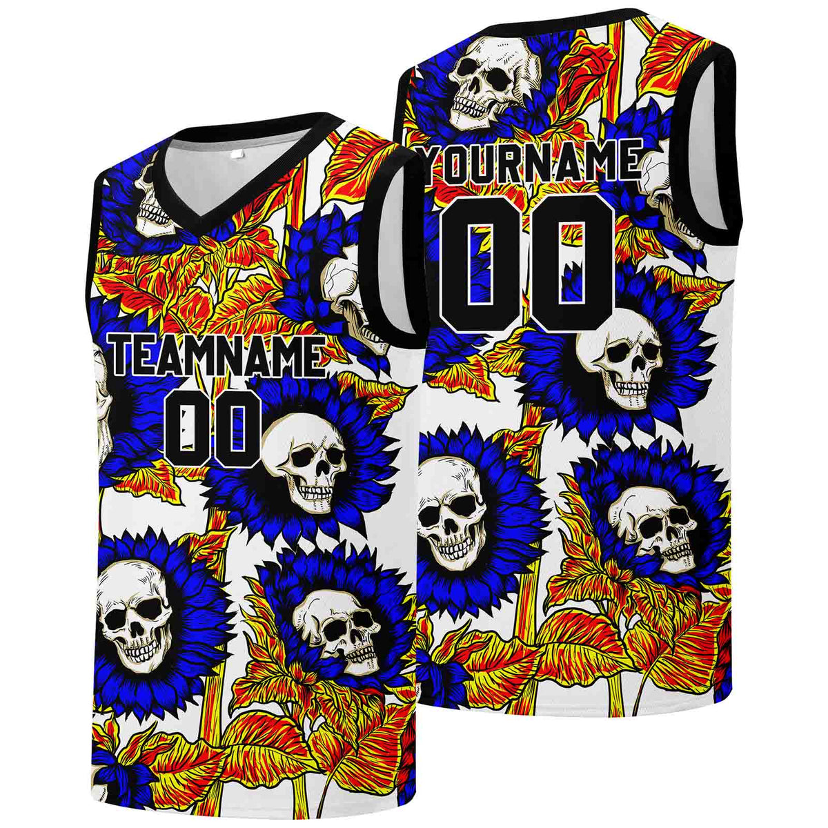 Custom basketball jersey for men and women. Stitched and printed name, number and logo Royal enthsush