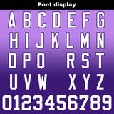 Custom Purple Gradient Football Jersey Personalized Football Shirts for Men Women  Printed Team Name Number Logo