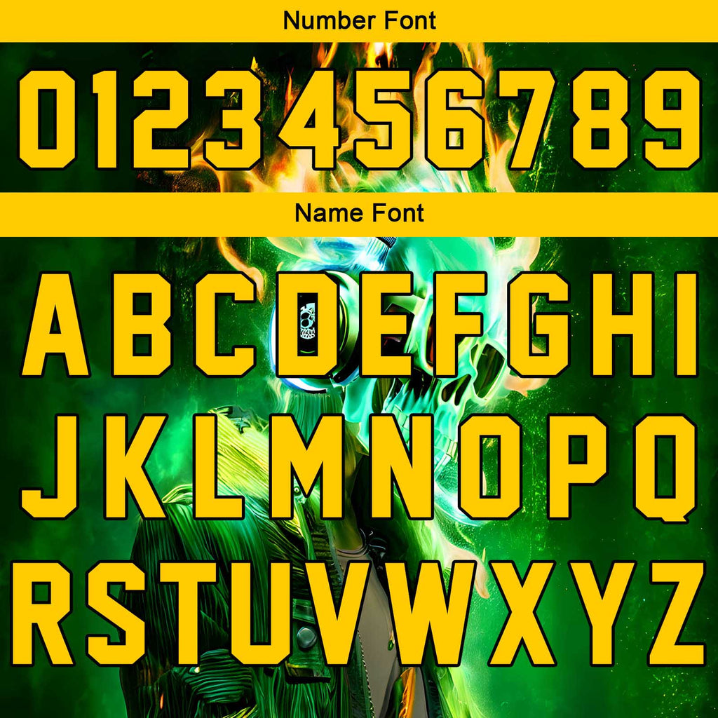 Custom Varsity Jacket Letterman jacket for Men, Women and Youth Green Yellow enthsush