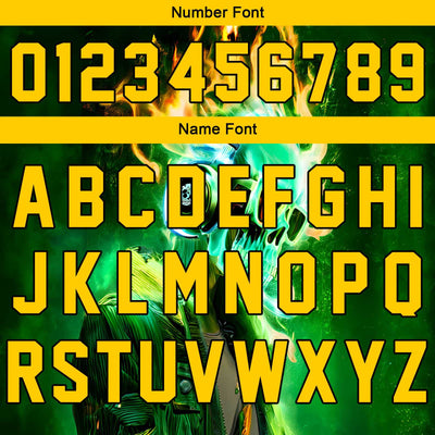 Custom Varsity Jacket Letterman jacket for Men, Women and Youth Green Yellow enthsush