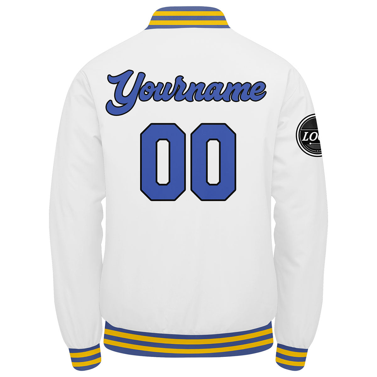 Custom Varsity Jacket Letterman jacket for Men, Women and Youth White Blue enthsush