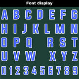 Custom Green Blue Reversible Football Jersey Personalized Gradient Football Shirts for Men Printed Team Name Number Logo