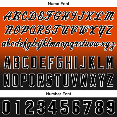 Custom Gradient Hoodie For Man Woman Girl Boy Print Your Logo Name Number Orange Black enthsush