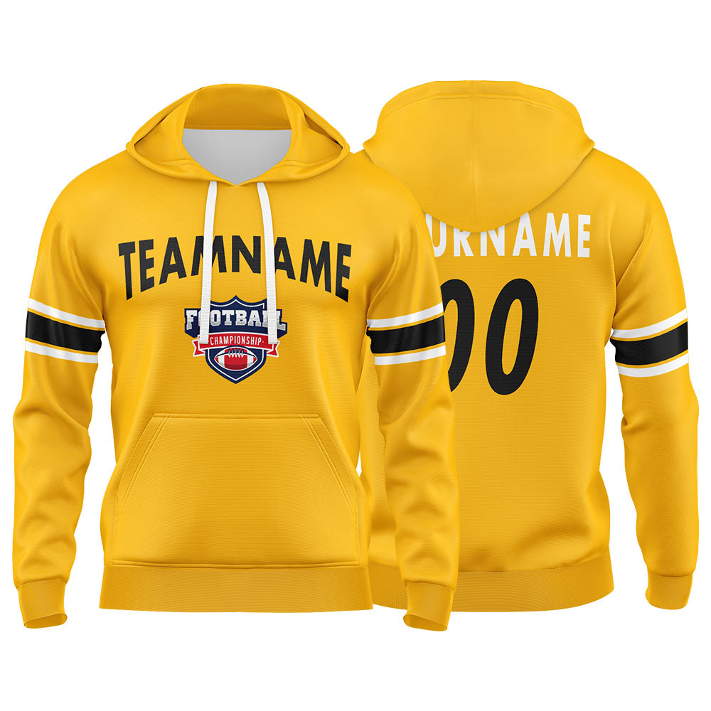 Custom Sweatshirt Hoodie For Man Woman Girl Boy Print Your Logo Name Number Gold enthsush