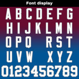 Custom Burgundy Blue Reversible Gradient Football Jersey Personalized Football Shirts for Men Women  Printed Team Name Number Logo