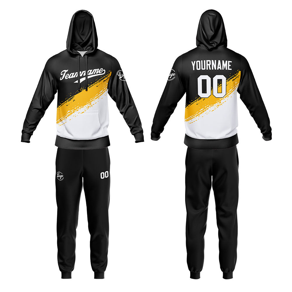Custom Black White Sweatshirt Hoodie For Men Women Girl Boy Print Your Logo Name Number enthsush