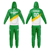 Custom Green White Sweatshirt Hoodie For Men Women Girl Boy Print Your Logo Name Number