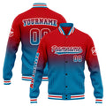 Custom Varsity Jacket Letterman jacket for Men, Women and Youth Blue Red enthsush