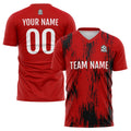 Custom Soccer Jerseys for Men Women Personalized Soccer Uniforms for Adult and Kid Red-Black enthsush
