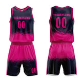 Custom Basketball Jersey Uniform Suit Printed Your Logo Name Number Navy-Hot Pink