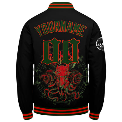 Custom Varsity Jacket Letterman jacket for Men, Women and Youth Red Green enthsush