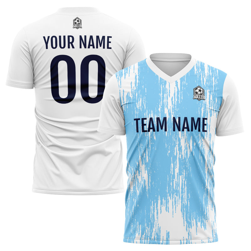 Custom Soccer Jerseys for Men Women Personalized Soccer Uniforms for Adult and Kid Light Blue