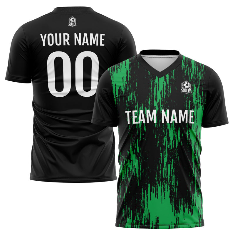 Custom Soccer Jerseys for Men Women Personalized Soccer Uniforms for Adult and Kid Green-Black