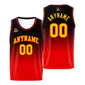 Custom Basketball Jersey Personalized Stitched Team Name Number Logo Red&Black enthsush