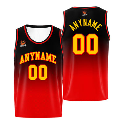 Custom Basketball Jersey Personalized Stitched Team Name Number Logo Red&Black enthsush